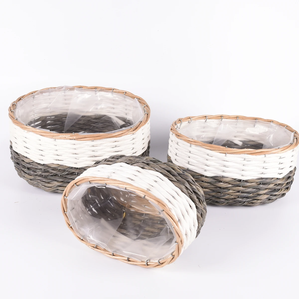 GY BSCI Leaves Rope Woven Basket Without Handles for Shelves ,Toys ,Book, Cloth Storage Basket