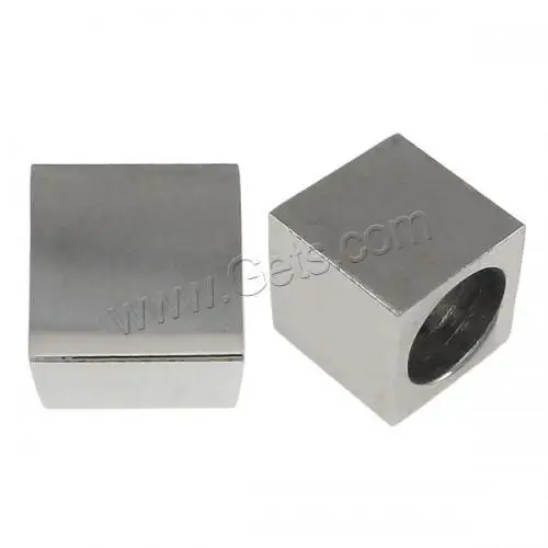  902304 in bulk 304 stainless steel large hole cube beads for jewelry