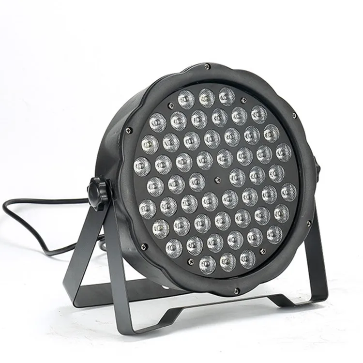 China Factory Stage Light 54*1w LED Plastic flat Par Light with DMX Control Sound Activated for Parties Event DJ Disco
