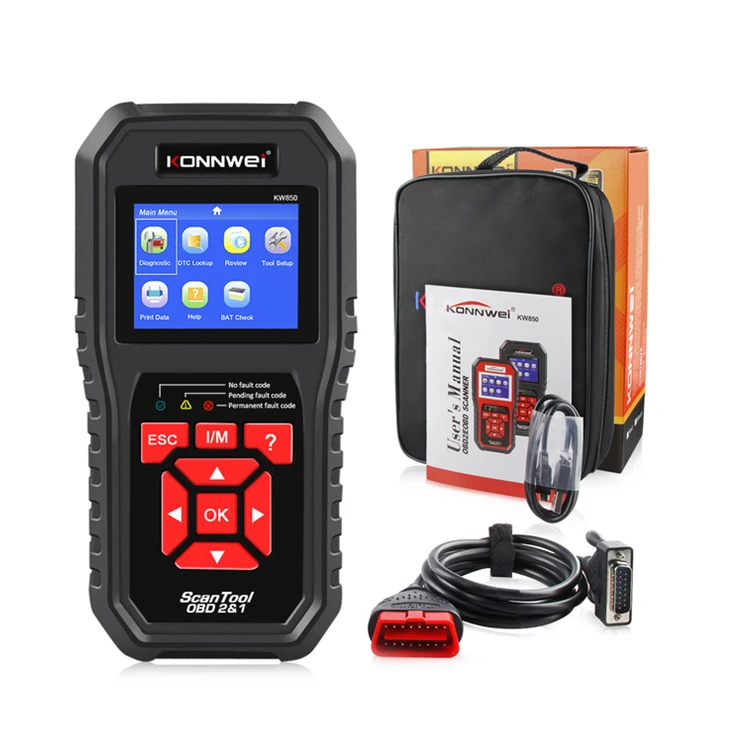 KONNWEI Factory obd2 diagnostic tool KW850 EVAP Escaner Automotriz Engine Analyzer for Universal Cars