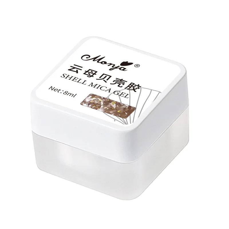Versatile Soft and Elegant Shell Mica Gel Polish Popular Icy Transparent Colors in Jar for Trendy Nail Art