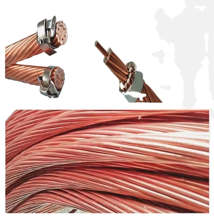 Electrical Supplies Grounding Cable Earthing Cables Earth Ground Wire Braided Ground Cable Length 15 Feet Bare Copper Wire ZKER