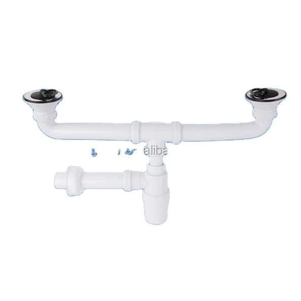 Double basin drainer bottle trap strainer plastic kitchen