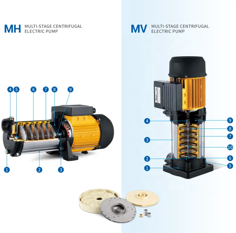 Energy Saving Stainless Steel Barrel  Viking Multistage Centrifugal Pump