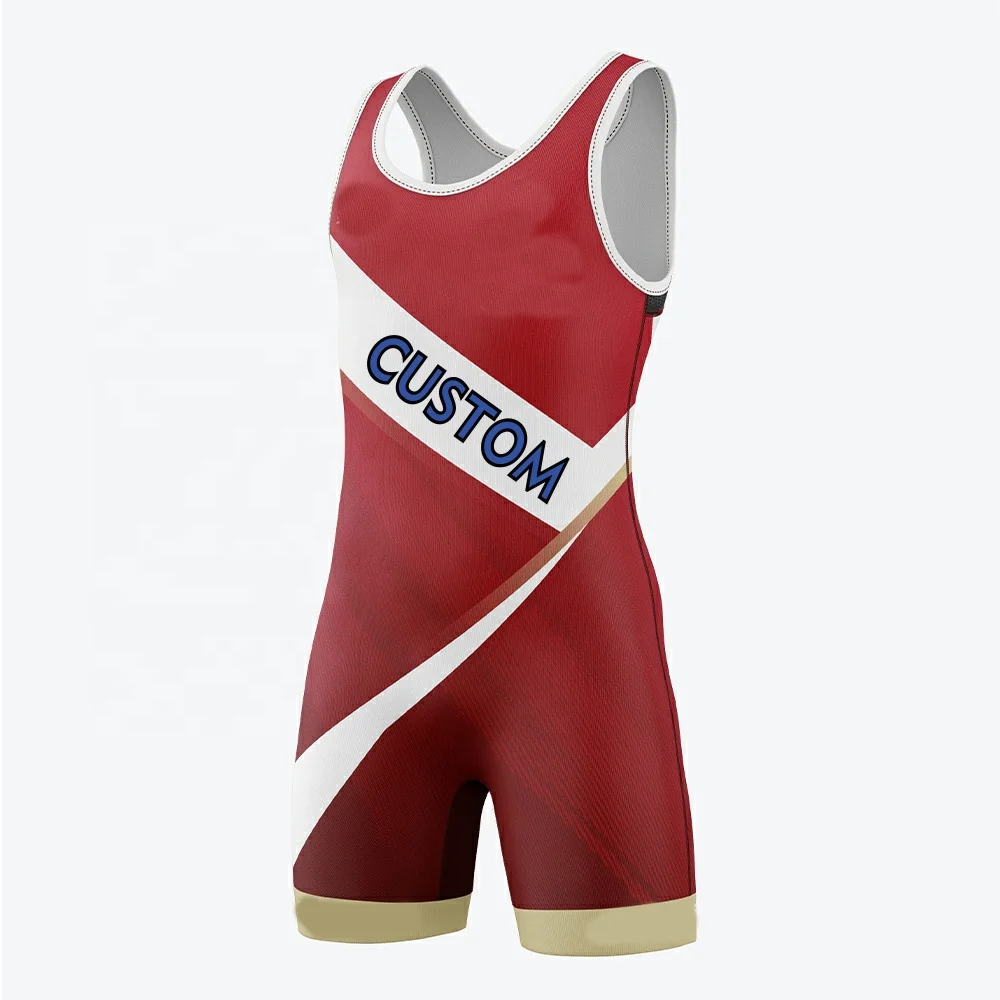 Custom sublimated over size wrestling singlets men weightlifting singlet