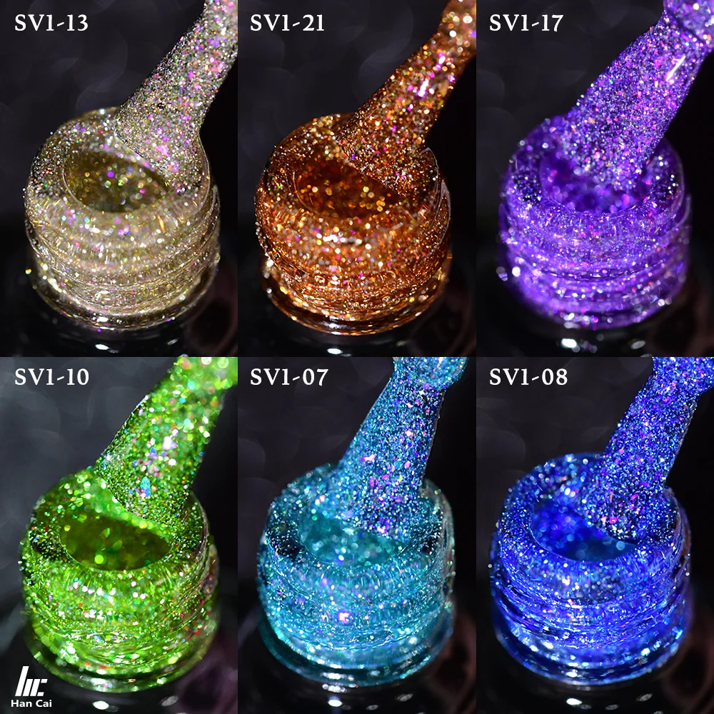 Wholesale 21 Colors Nail Reflective Glitter Gel Manufacturer Diamond Flash Disco Gel Nail Polish
