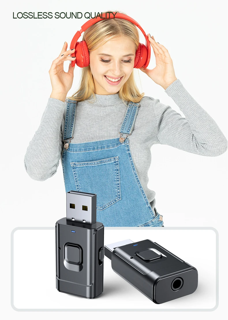 2-в-1 Bluetooth передатчик и приемник аудио адаптер музыкальный для домашней стереосистеме/проводные