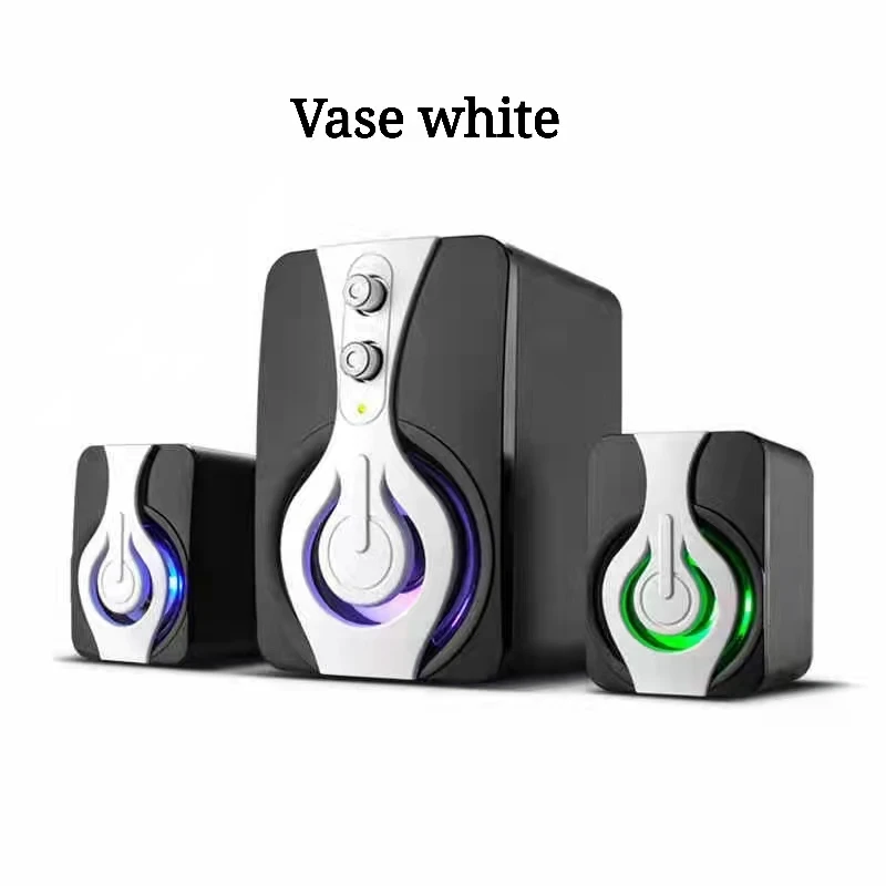 Factory Outlet Desktop Colorful Lights Computer Speakers USB Active Mini 2.1 Subwoofer Notebook Speaker