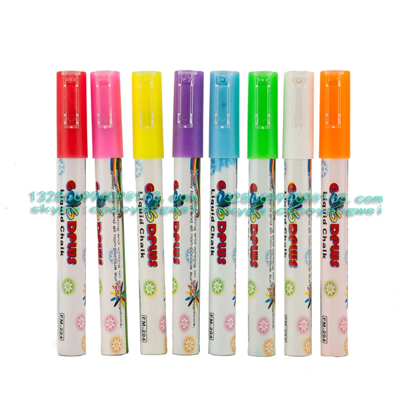 Amazon Liquid Chalk Markers Non-Toxic Wet Erase Reversible Tip 8 Colors Window Chalkboard Glass Pen for Car, Blackboard & Bistro