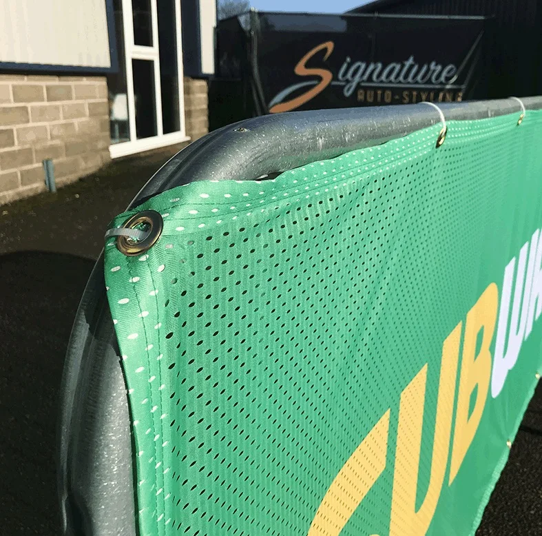 custom outdoor dye sublimation printed pvc free air mesh fabric cloth banner