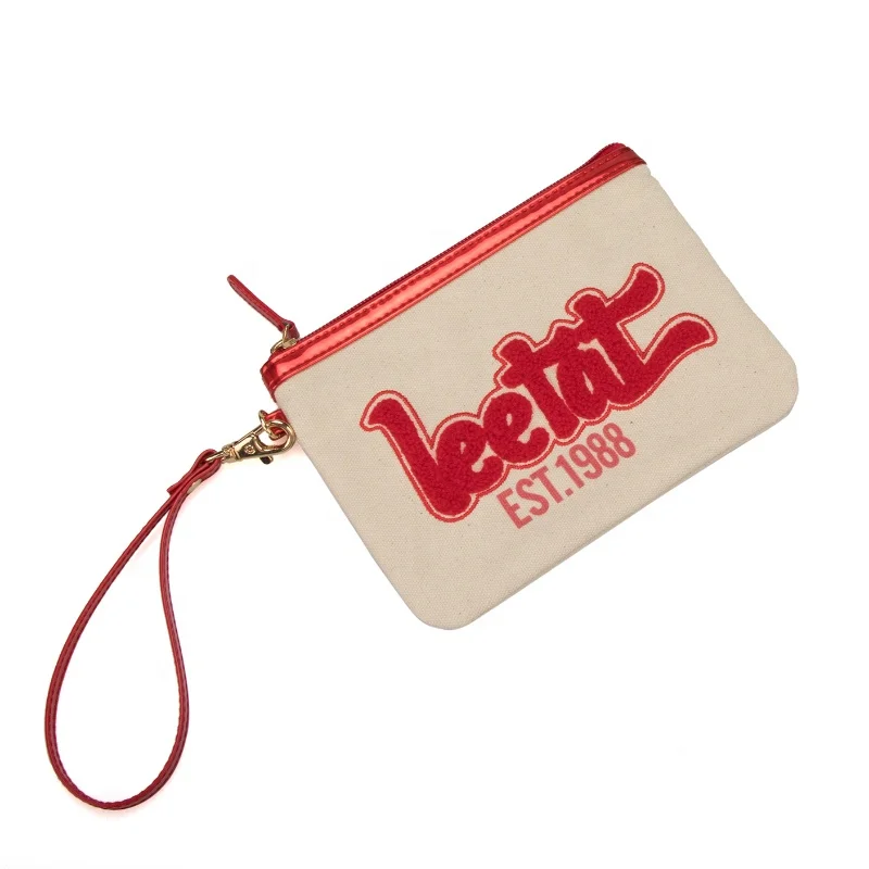 Promotion change holder wholesale custom logo Coin case Zipper Coin Purse