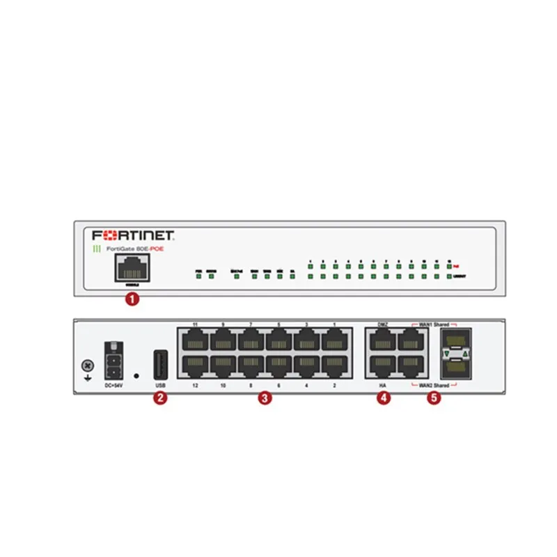 Новая Оригинальная Сетевая безопасность Fortinet FortiGate 80E-POE/брандмауэр FG-80E-POE