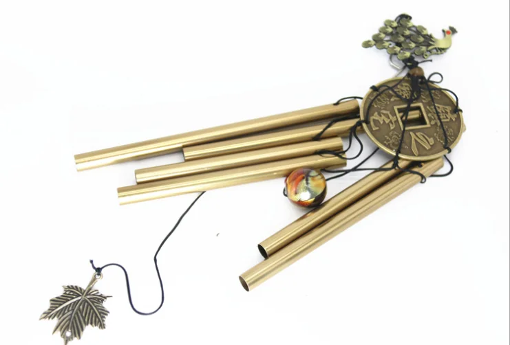 Custom Traditional Copper Wind Chimes for Outside Elephants Peacocks Fish Sailboats Sharp Garden Decorations for Christmas