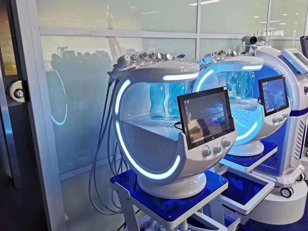 Популярная 7 функций водяная дермабразия smart ice blue с анализатором кожи beauty machine