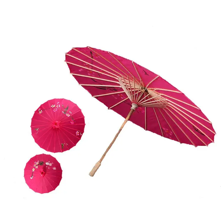 WeddingTraditional Handmade Parasol Folded Oil Paper Umbrellas With Photo Print Paper Parasol
