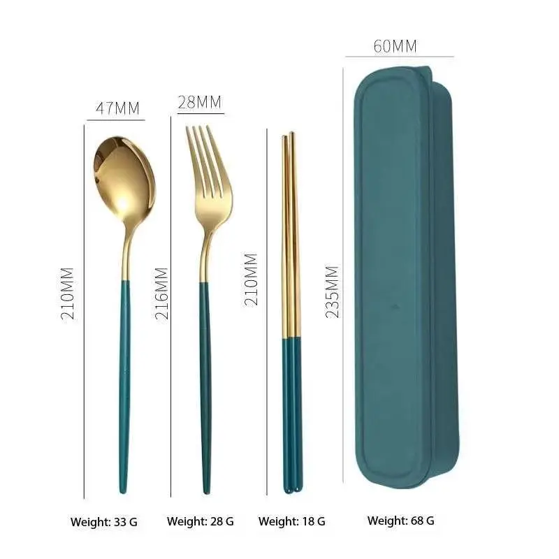 custom logo school adult cutlery set portugal hotel restaurant matte stainless steel cutlery set with box packing