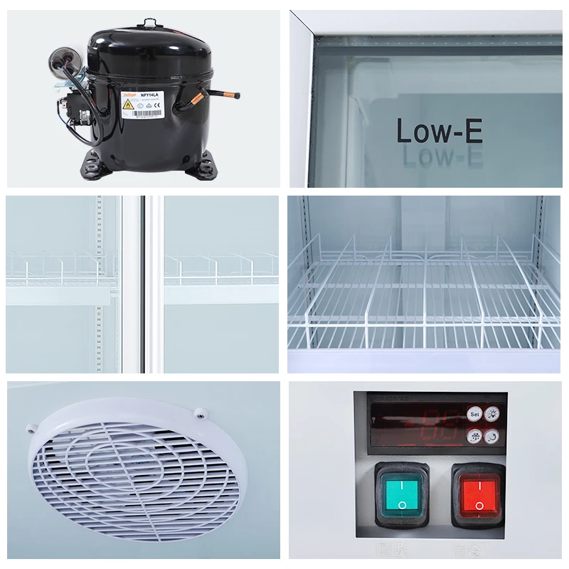 Supermarket Commercial Upright Cooler Freezer Display Refrigerator for Beverage