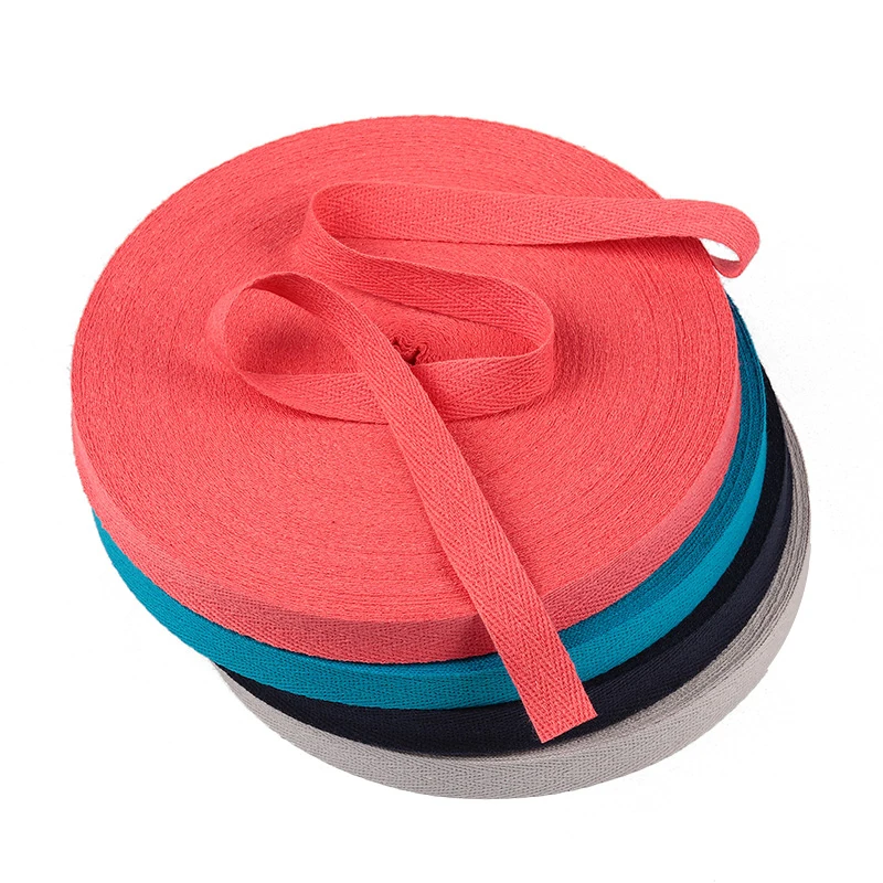 Nylon Cotton Logo Herringbone Tape Tonal Logo 25mm Black Customized Package Jacquard Sustainable Nylon Collar Nylon Straps