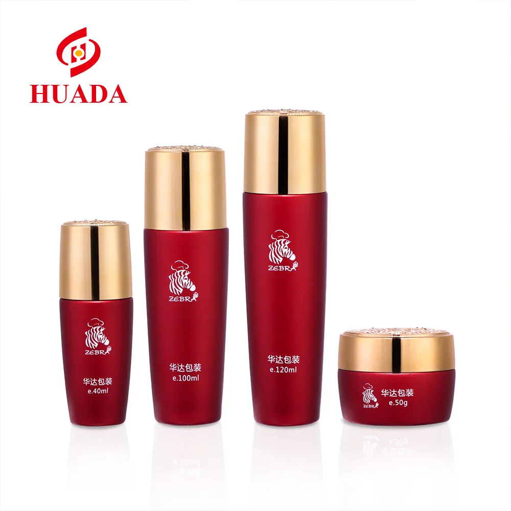 Wholesale skin care press pump essential oil glass bottles cosmetics cream bottles empty tank gradient glass bottles