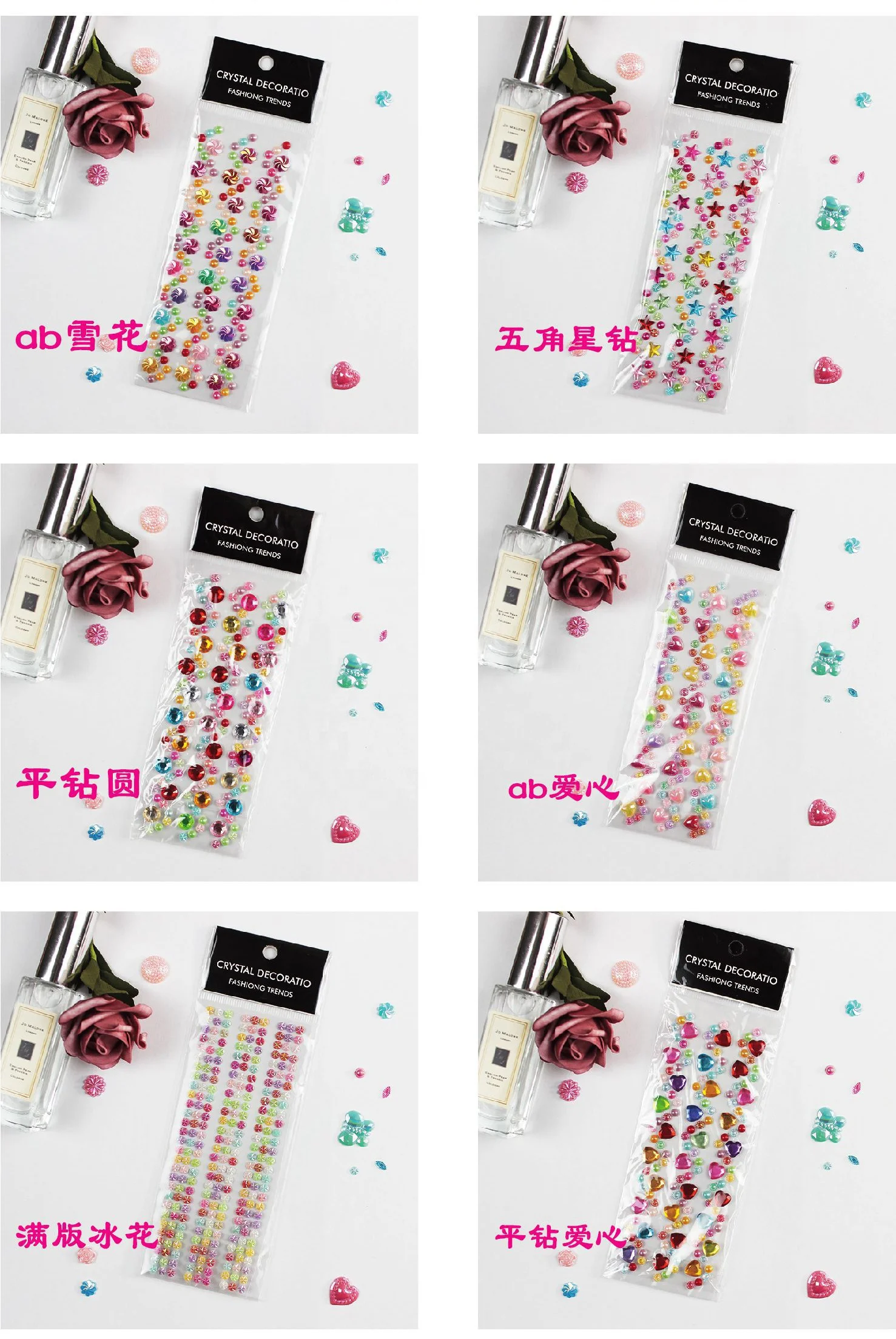 
3D crystal/diamond/acrylic/rhinestone gem stickers 