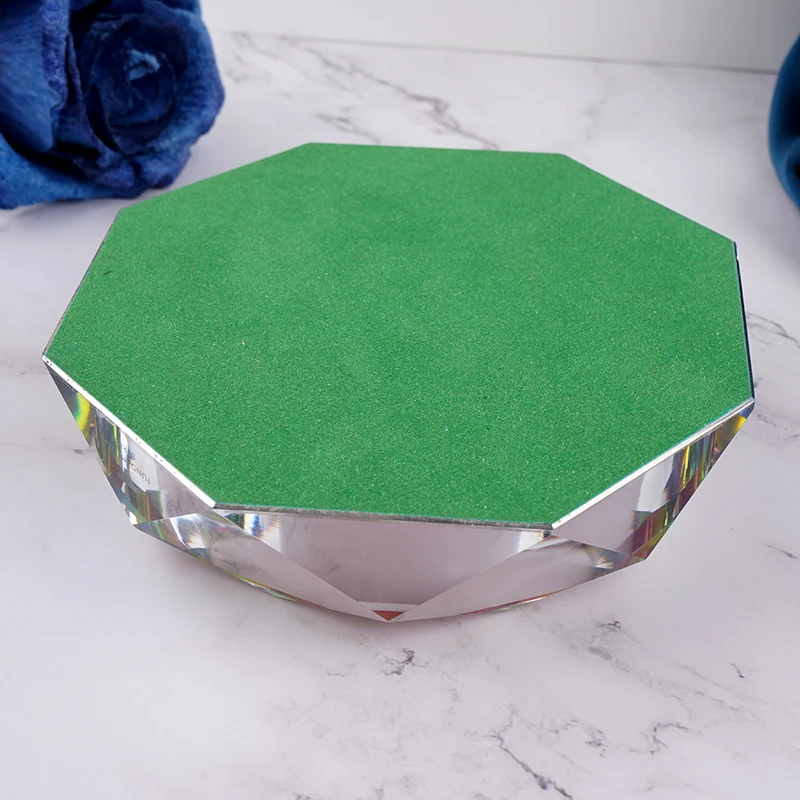 Cigarettes Cigars Octagon Large Rainbow Glass Pocket Coating Crystal Ashtray