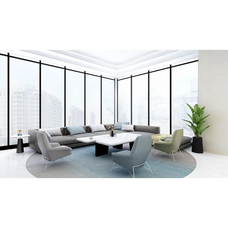 Commercial Furniture Set Hotel Sofa Waiting Room Sofa Chairs Executive Reception Leather Office Sofa