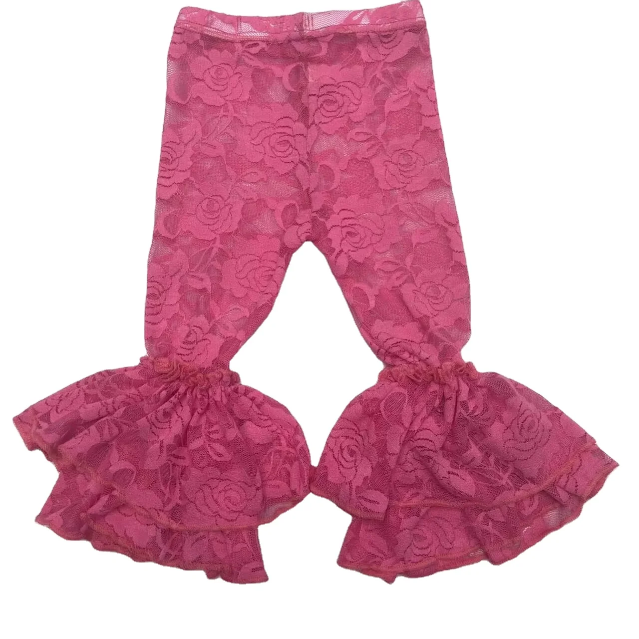 Qingli Oem Popular Style Children Ruffles Leggings Girl Elastic Band Waist Baby Pants Sweet Lace Trousers Pants