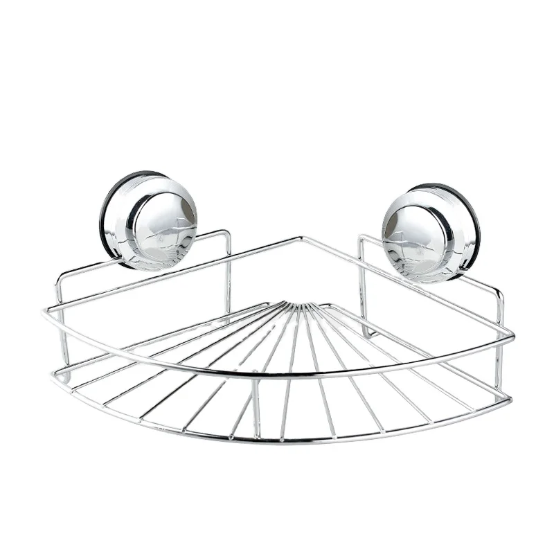 
Bathroom Accessories Double Sucker Triangle Bathroom Storage Shelf 