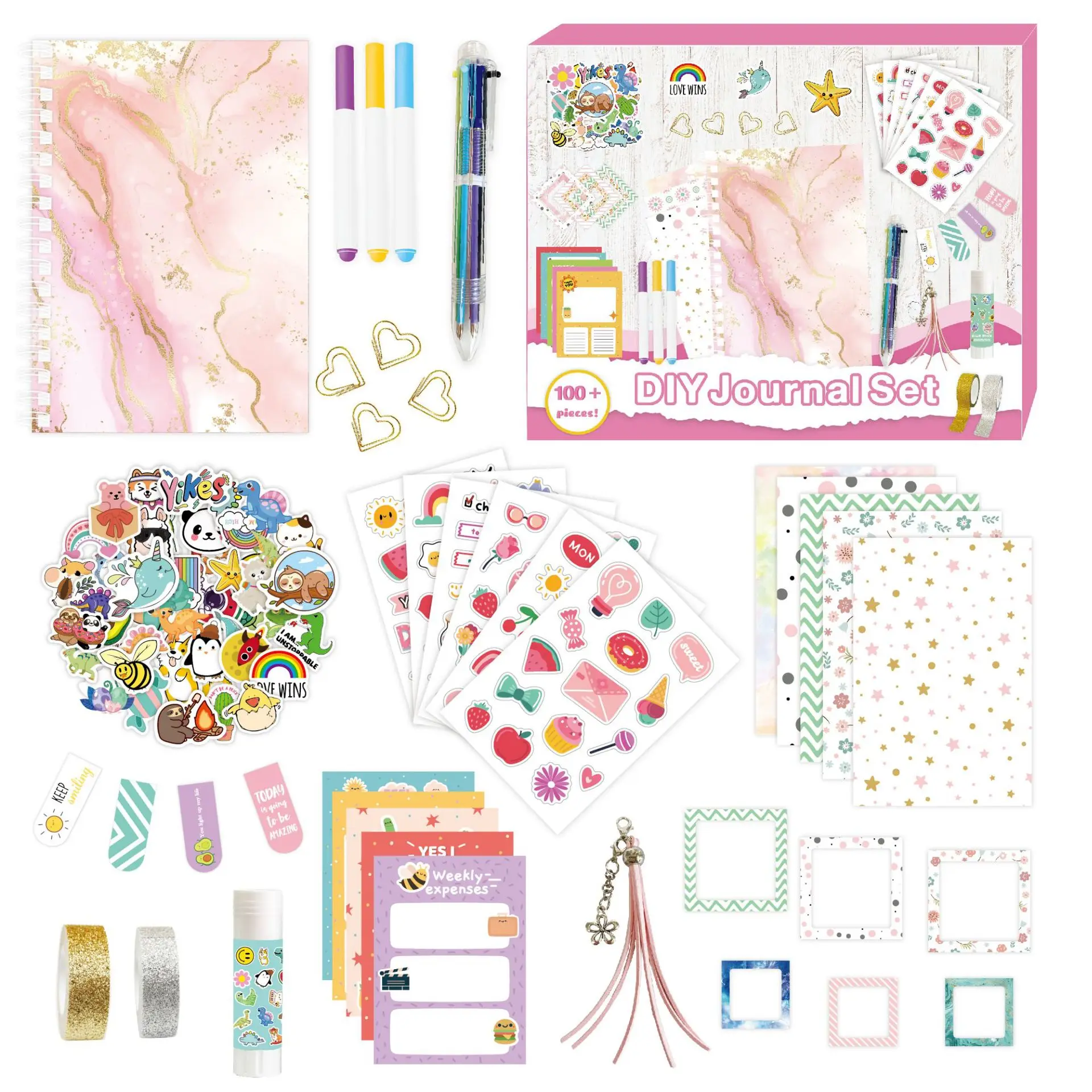 Manufacturer Wholesale Stationery Set Journals for Teen Girls, DIY Journal Set for Girls