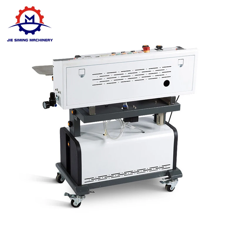 Vertical Continuous Air Suction Band vacuum Sealer with date printing