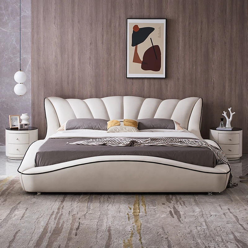 Italian fabric villa retail cute bed frame with luxury mirror cheap modern girls queen office podscanopy adults bedroom sets