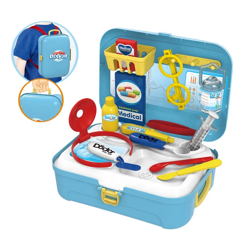 Kids Toy Medical Kit Toys Hospital Role Play Game Backpack Plastic Doctor Set Toy