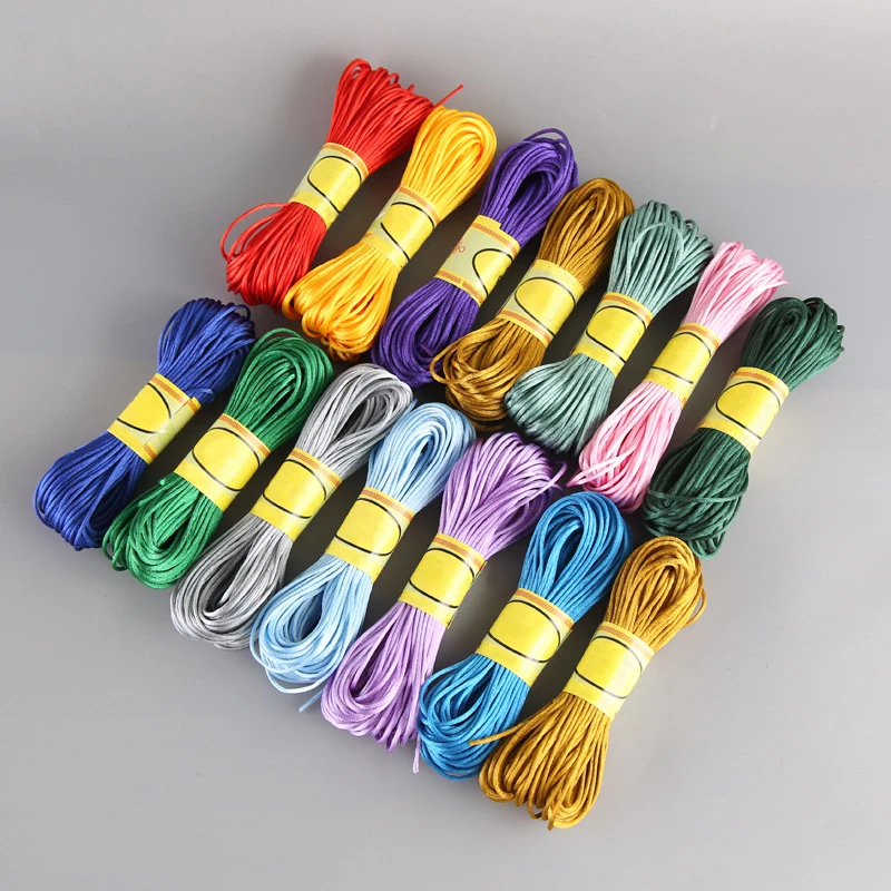 Wholesale 20m High Quality Chinese Knot DIY String Silk Thread for Necklaces & Bracelets 1.5mm Nylon & Polyester Cord in Stock