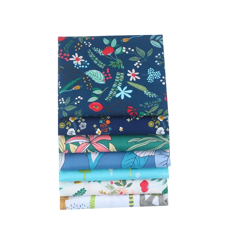 Excellent Quality Floral Printed Telas Cotton Fabric Twill Quilting Patchwork Home Textiles For DIY Sewing Crafts