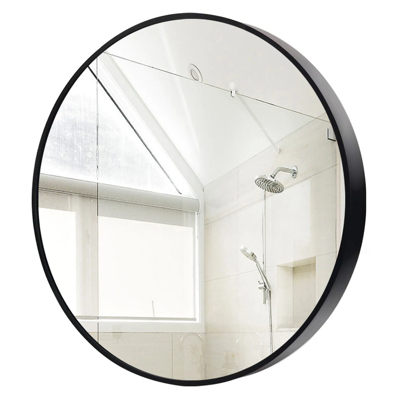 Matte Gold Wall Round Mirror Metal aluminium alloy Mounted Circular Mirror for Bathroom Decor Living Room decorative wall mirror