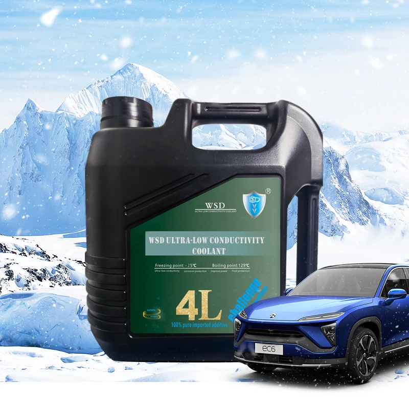 Electric vehicle 4L ultra-low conductivity -15° freezing point coolant