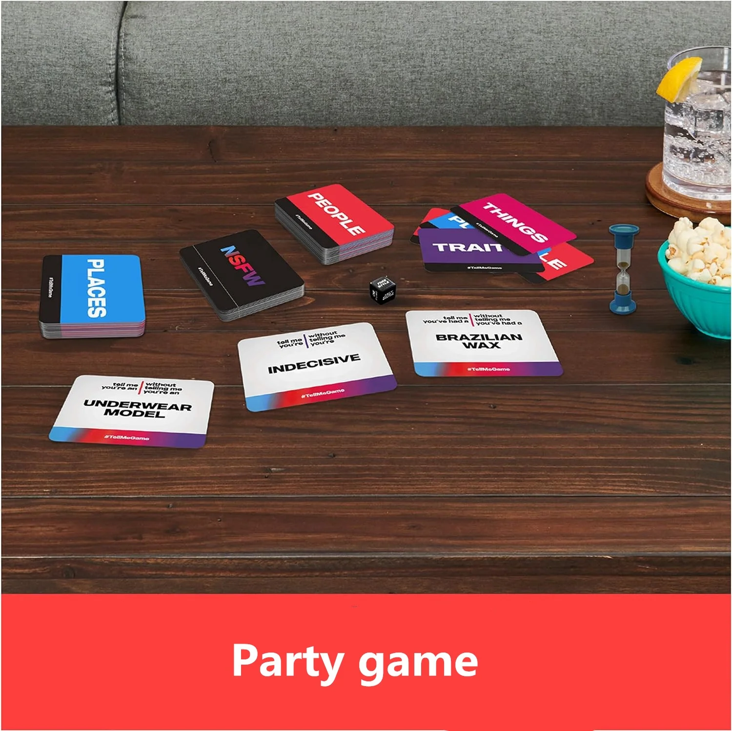 Paper Game Cards Tell Me Without Telling Me With Box OEM Paper Games Cards Factory For Party