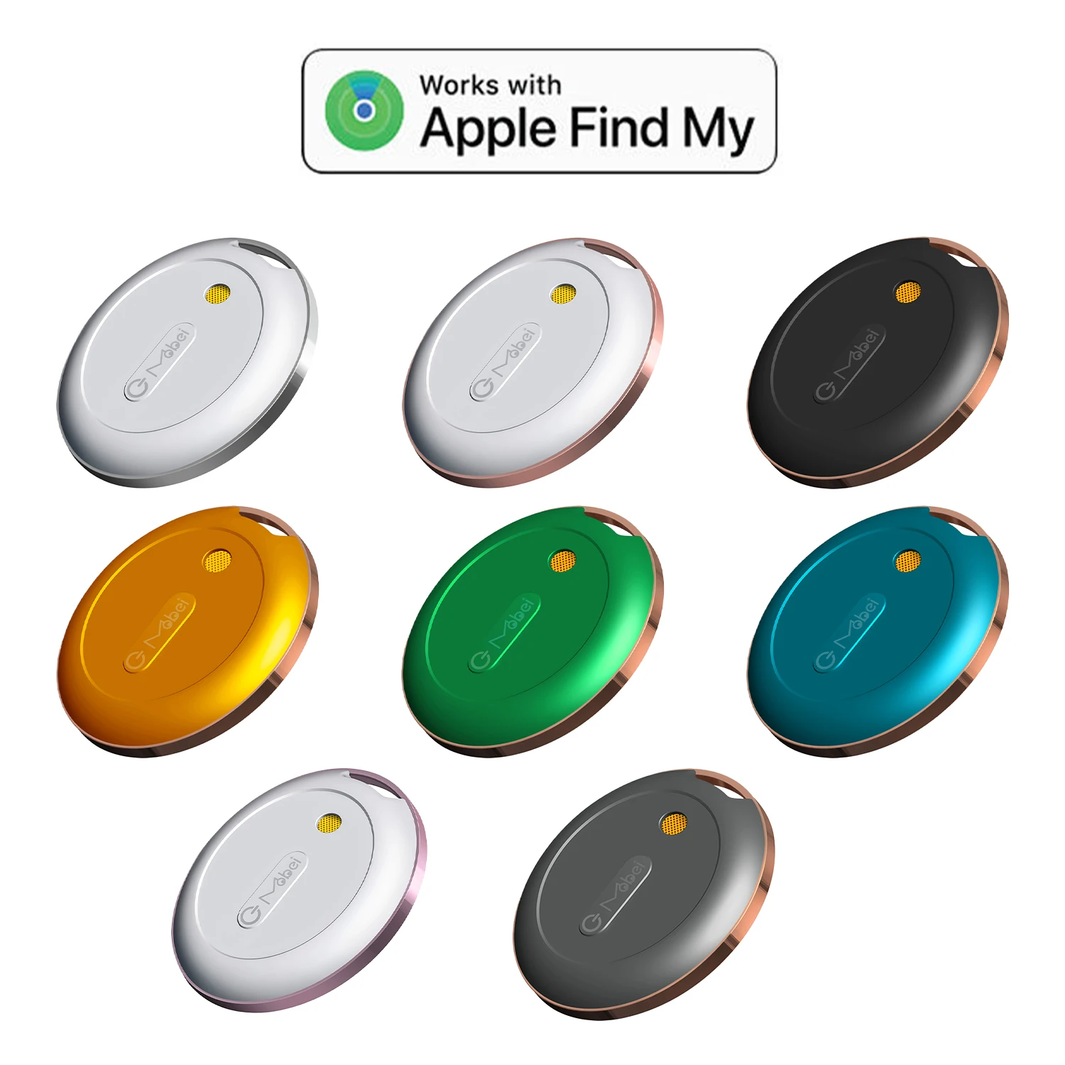 Findmy Mini Portable Bluetooth Locator Long Range 100m IP67 Waterproof 365 Days Longlife GPS Tracker MFI iOS Compatible AirTag