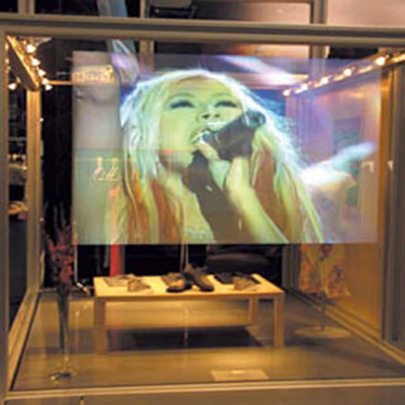 Holographic hologram clear projection film MOQ: 6 square meters