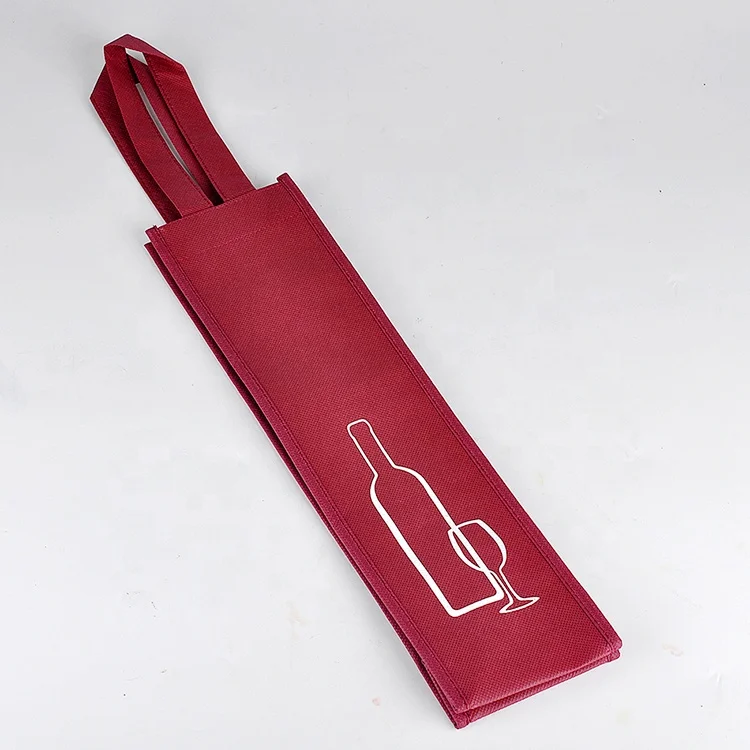 Custom Non-Woven fabric packaging handled reusable gift promotional wine bags for wine bottles