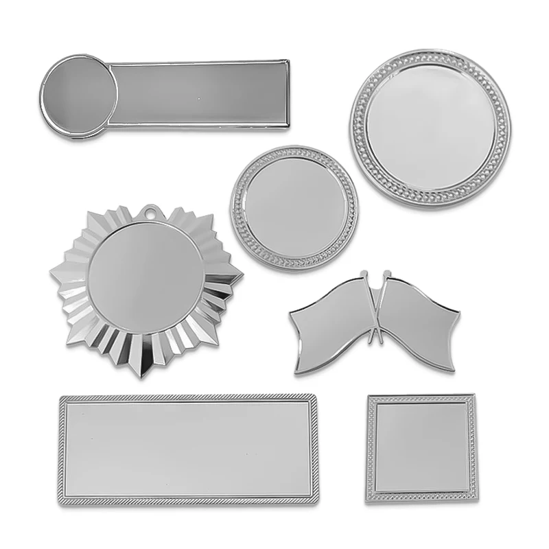 Custom logo Metal Sublimation Golden Silver Round square Blank Plain Lapel Pins