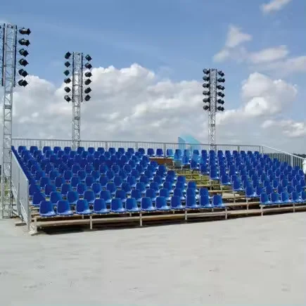Steel retractable demountable tiers tribune stand soccer filed grandstand seat