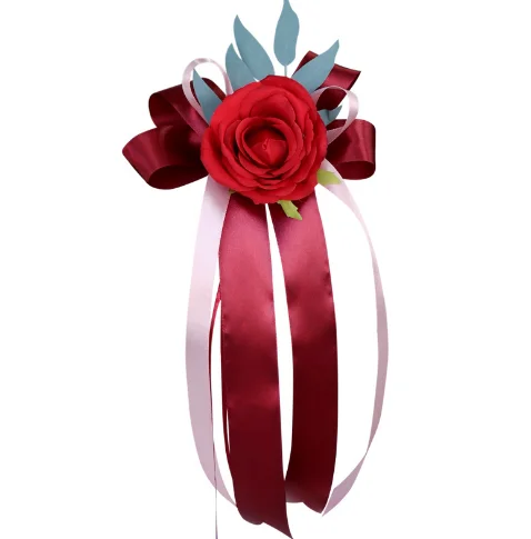 Car Fleet Layout Mirror Door Handle Flower Wedding Car Bow Decoration