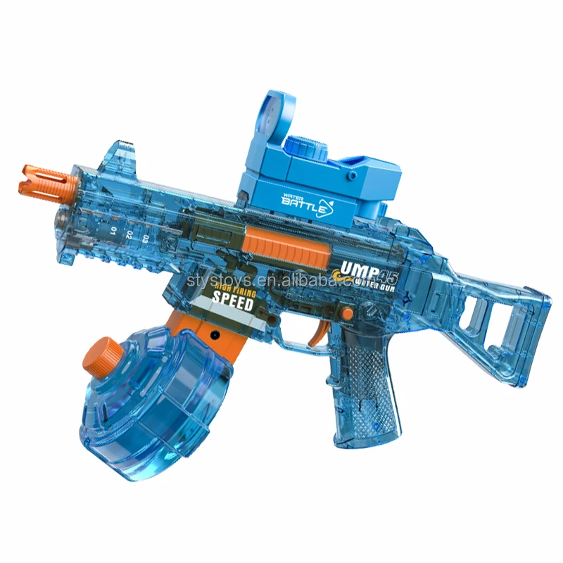 Plastic New Generation UMP45 Electric Water Gun Flame Light Fully Automatic Water Gun Toys For Boys