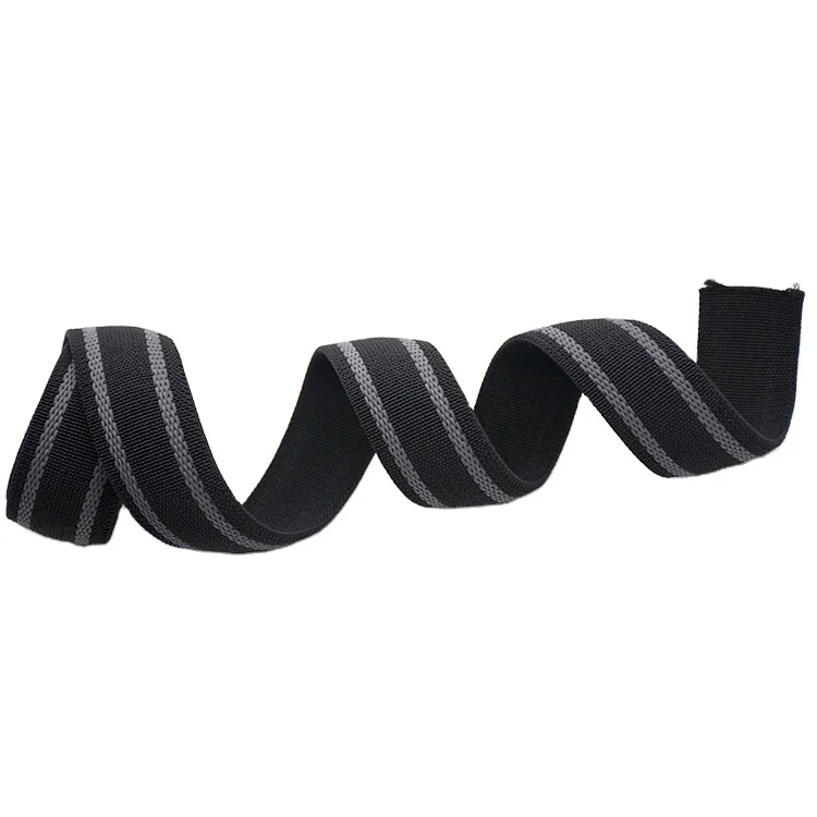 Hot selling 30mm non slip strap polyester rubber elastic band bamboo webbing