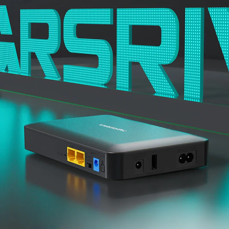 MARSRIVA high capacity 16000mAh 30W backup power supply mini dc UPS 12V for wifi router CPE