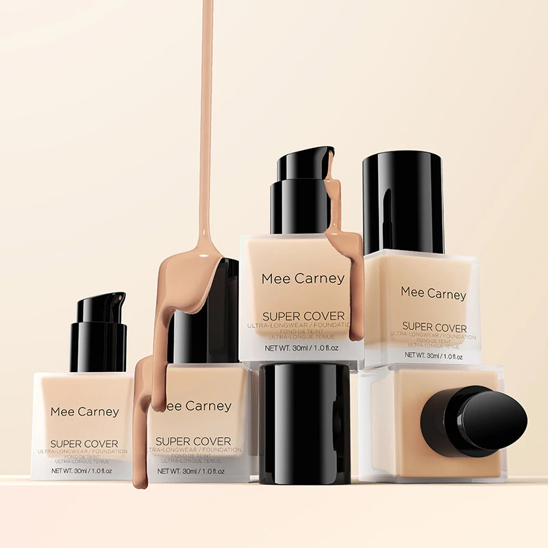 30g Glass Bottle Exquisite Moisturizes Full Coverage Makeup Foundation For Black Women Private Label Liquid Foundation Cream