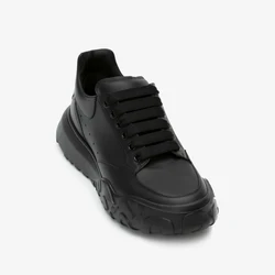 Women Casual Ladies Brand Sport Shoes Female White Real Leather Slip On Bling Oversized Court Trainers Sneaker