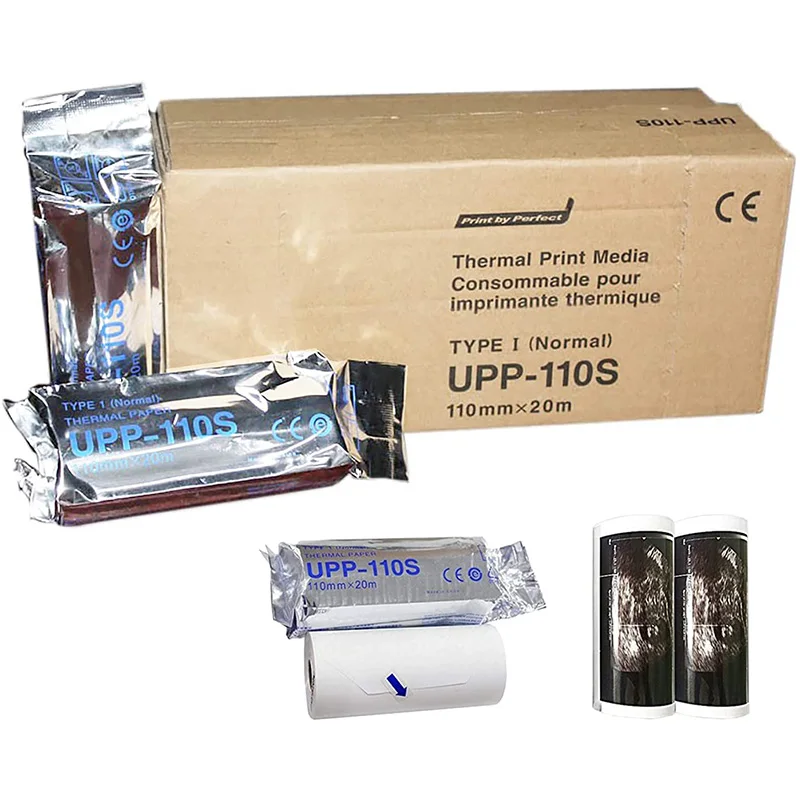 Wood Pulp Upp 110s Medical Printer Thermal Ultrasound Paper Roll For Sony