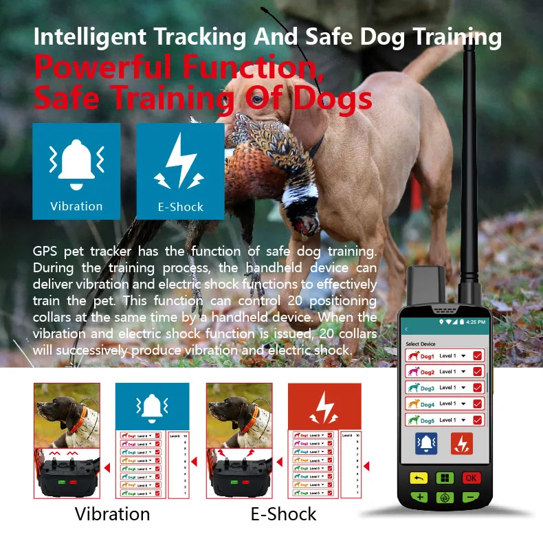 New High Quality IP68 Waterproof 4G Gps Real Time Tracker Hunting Dog Pet Tracker Gps Tracker Portable